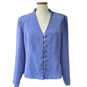 NWT Vintage 80s Shimmer Blazer 18 Tower Hill Evening Cocktail Party Metallic